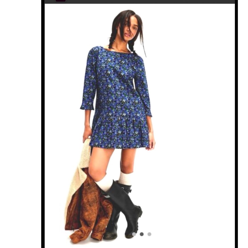 Free People NEW WITHOUT TAGS The Avenue Mini Dress small boho cottagecore